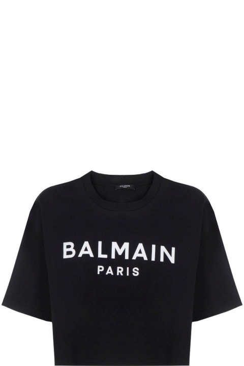 Balmain Logo Printed Cropped … curated on LTK
