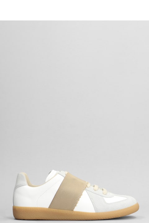 Maison Margiela Sneakers for Women Maison Margiela Replica Sneakers In White Suede And Leather
