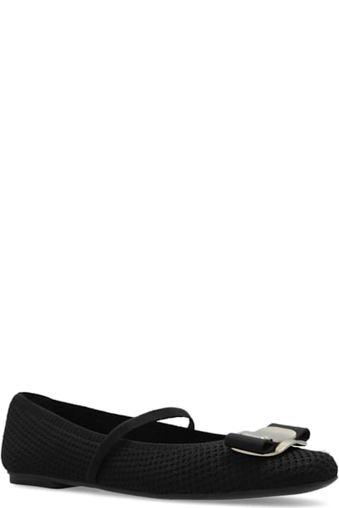 Ferragamo Flat Shoes for Women Ferragamo Logo Plaque Flat Shoes