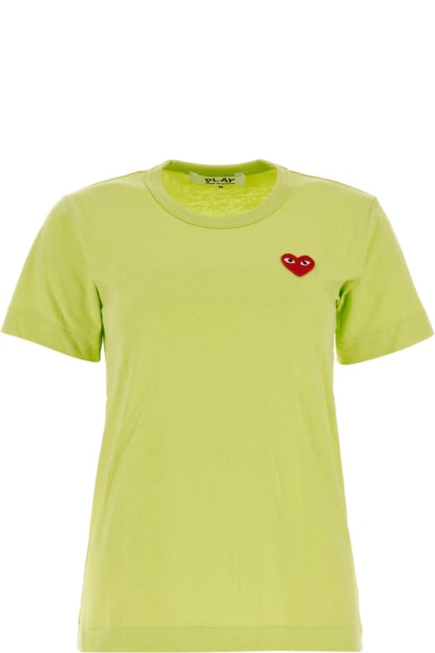 ウィメンズ新着アイテム Comme des Garçons Play Acid Green Cotton T-shirt