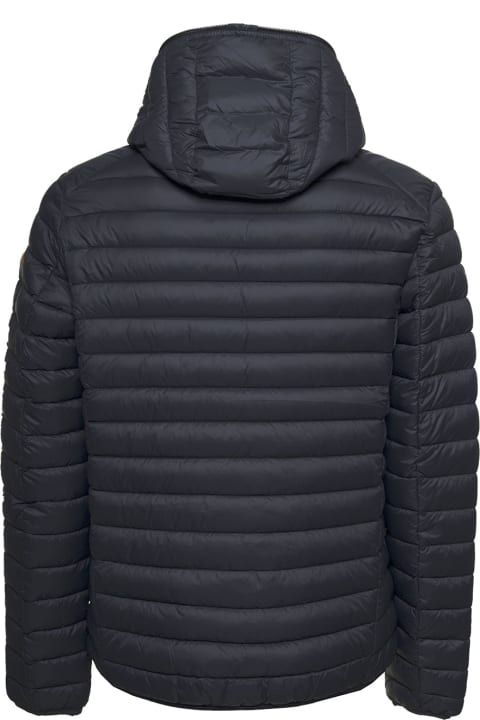 Ecological Black Quilted Nylon Down Jacket Save The Duck Man