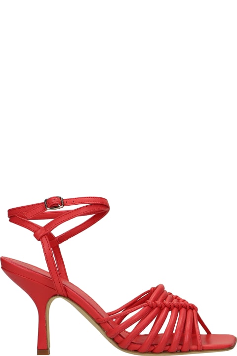 Sandals In Red Leather