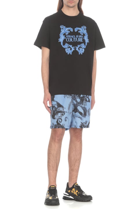 Versace Jeans Couture for Men Versace Jeans Couture Swim Trunks With Watercolor Print