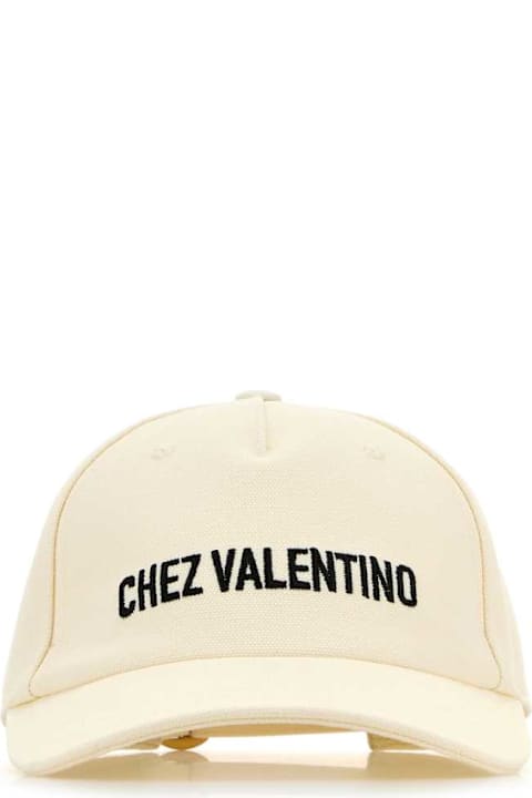 Homeware Valentino Garavani Ivory Cotton Baseball Cap
