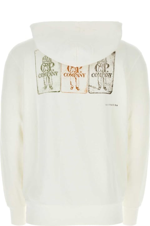 C.P. Company Fleeces & Tracksuits for Men C.P. Company White Cotton Sweatshirt