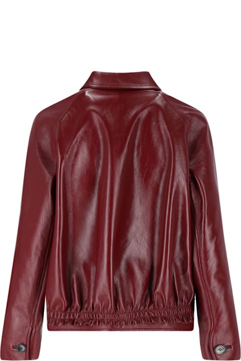 Gucci for Women Gucci Leather Zip Jacket