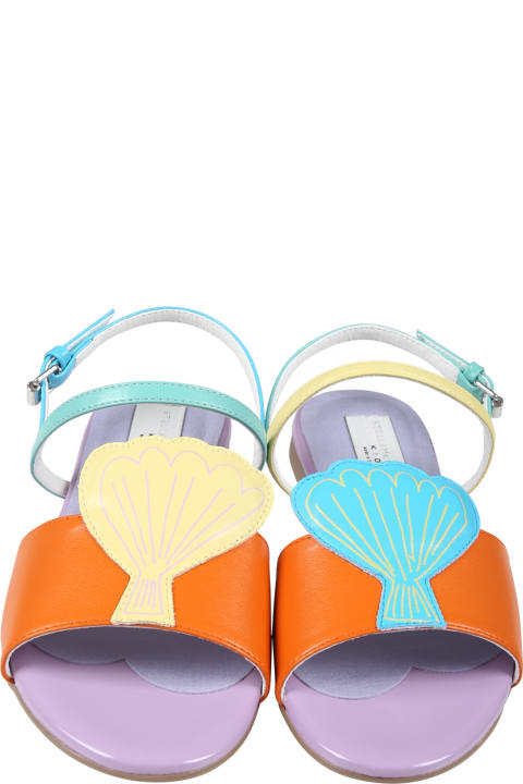 Shoes for Girls Stella McCartney Kids Multicolor Sandals For Girl With Seashell