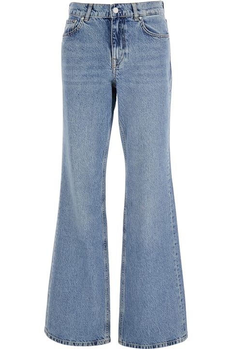 Homeware AG Jeans 
padua
 Blue Flared Jeans With Logo Patch On The Rear In Denim Woman
