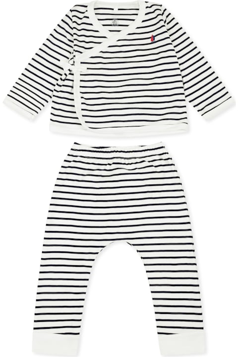 Homeware Petit Bateau Multicolor Newborn Suit For Baby Boy With Sailboat