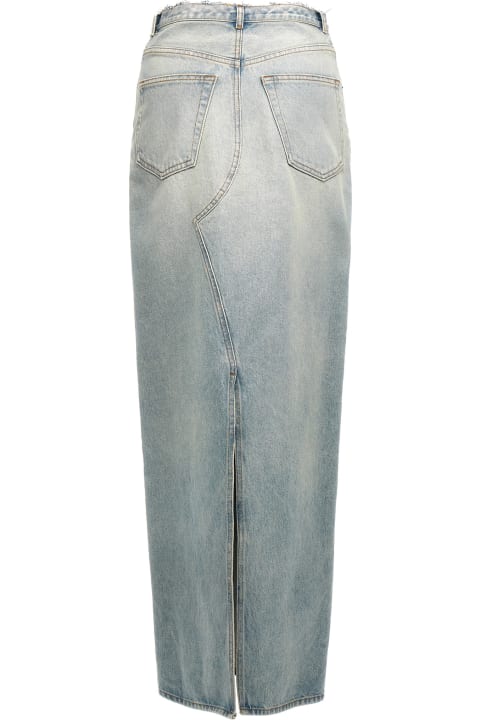 Homeware MM6 Maison Margiela Frayed Maxi Denim Skirt