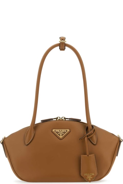 Totes for Women Prada Caramel Leather Small Handbag