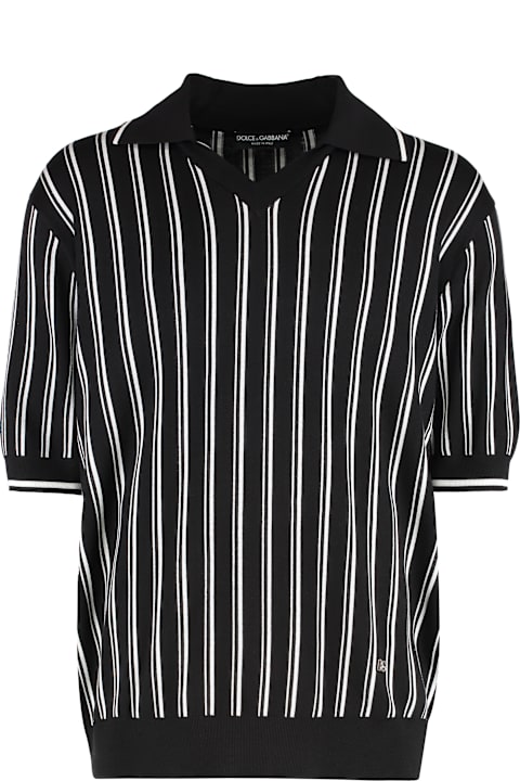 Dolce & Gabbana for Men Dolce & Gabbana Silk-knit Polo Shirt