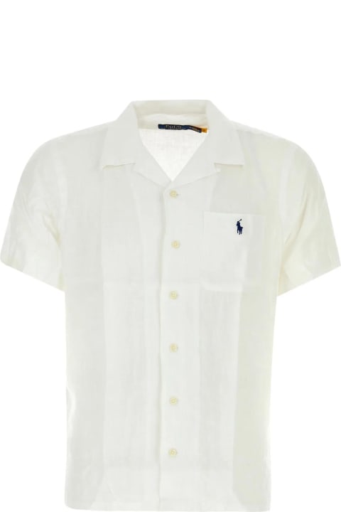 Ralph Lauren Shirts for Men Ralph Lauren White Linen Shirt