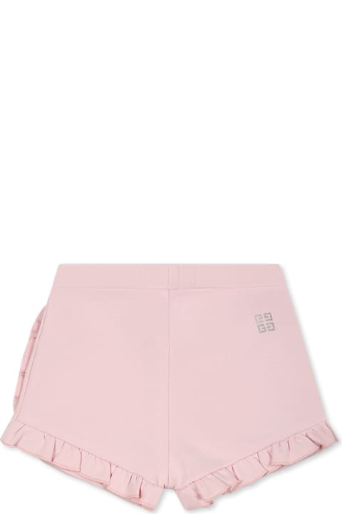 أدوات منزلية Givenchy Pink Shorts For Baby Girl With Logo
