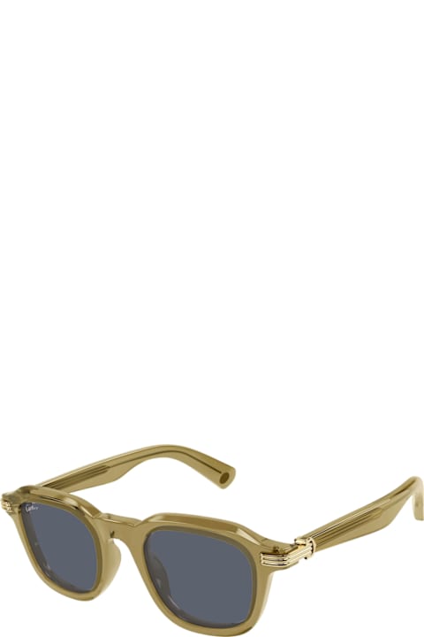 Cartier Eyewear for Kids Cartier Eyewear Cartier Ct0536s Linea Première De Cartier 005 Yellow Grey Sunglasses