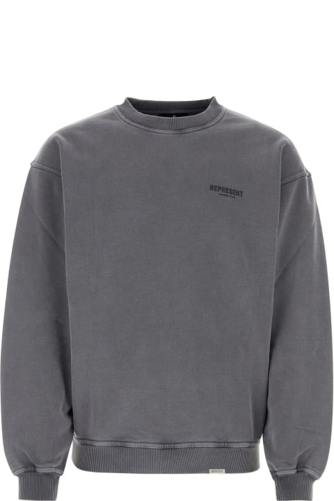 REPRESENT Fleeces & Tracksuits for Men REPRESENT Charcoal Cotton Sweatshirt