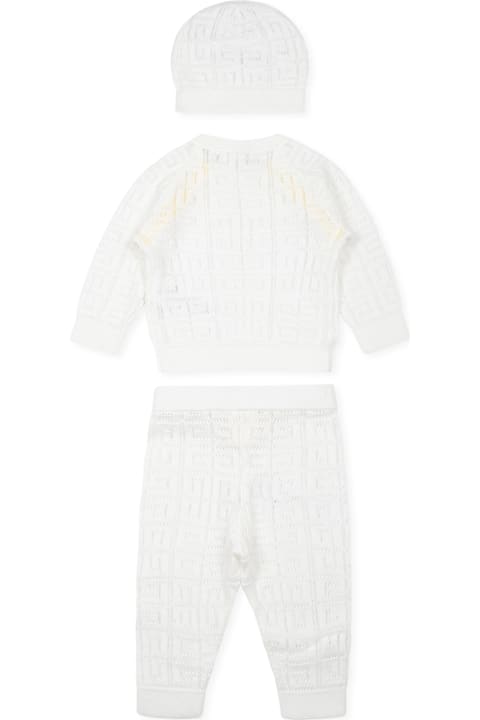 Bodysuits & Sets for Baby Boys Givenchy Ivory Birth Set For Baby Boy With 4g Motif