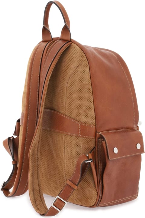 メンズ Brunello Cucinelliのバックパック Brunello Cucinelli Leather Backpack