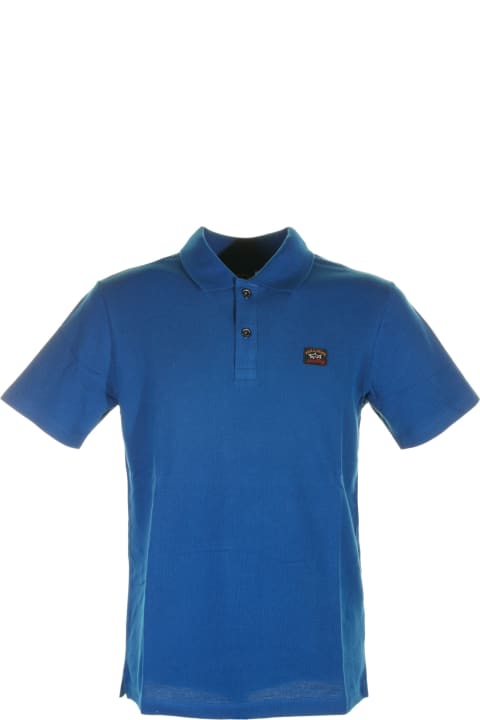 Paul&Shark Topwear for Men Paul&Shark Blue Short-sleeved Polo Shirt With Logo