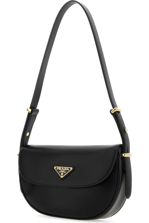 Prada for Women Prada Black Leather Shoulder Bag