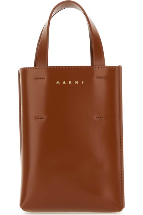 Marni Totes for Women Marni Brown Leather Nano Museo Handbag