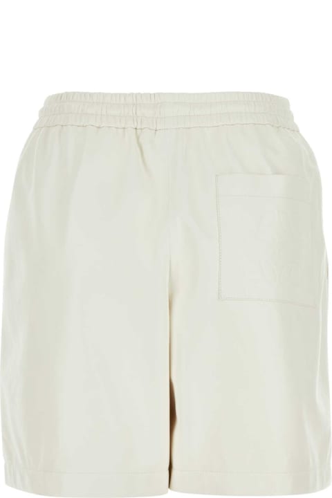 Loewe Womenのセール Loewe White Leather Shorts