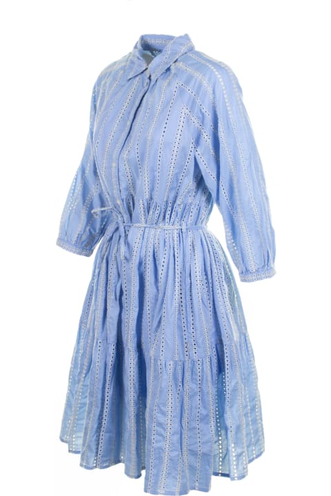 Woolrich Dresses for Women Woolrich Light Blue Sangallo Dress With Drawstring