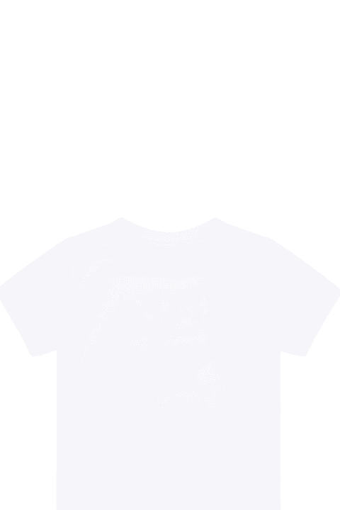 Topwear for Baby Boys Timberland White T-shirt For Baby Boy With Logo