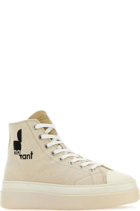 Isabel Marant Sneakers for Women Isabel Marant Melange Ivory Canvas Austen High Sneakers