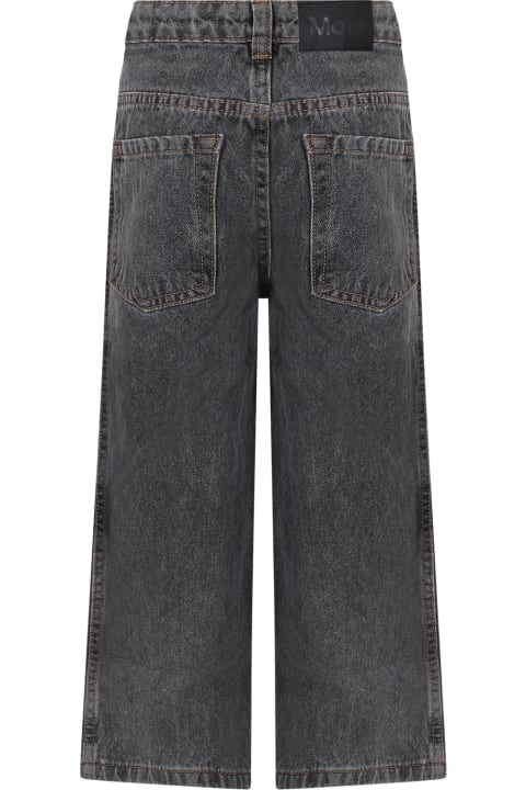 Molo Kids Molo Grey Jeans For Boy With Logo
