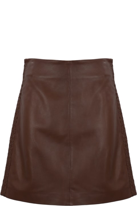 ウィメンズ Weekend Max Maraのスカート Weekend Max Mara 'ocra' Nappa Leather Skirt