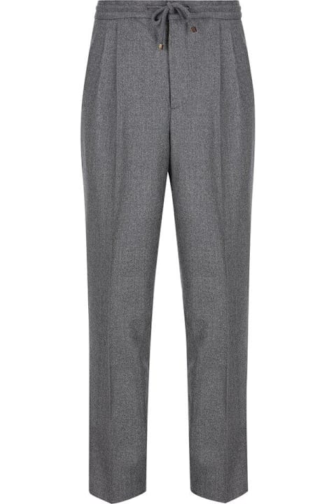 Brunello Cucinelli Pants for Men Brunello Cucinelli Pleated Tapered Leg Trousers