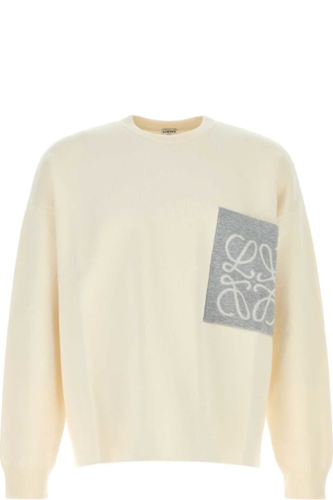 Loewe Ivory Cotton Blend Sweater