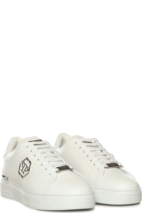 Philipp Plein for Kids Philipp Plein Hexagon Leather Sneaker