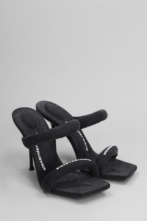 Sandals for Women Alexander Wang Julie Sandals In Grey Nylon