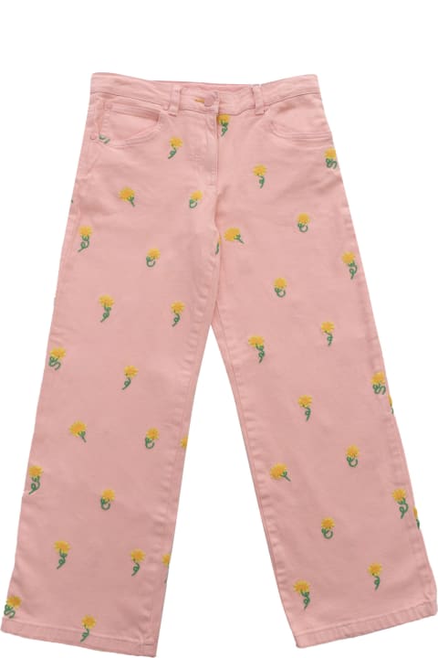 Fashion for Girls Stella McCartney Kids Pink Jeans With Flowers