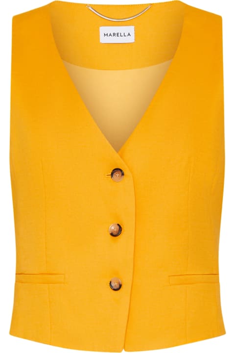 Marella Coats & Jackets for Women Marella Orange Vest