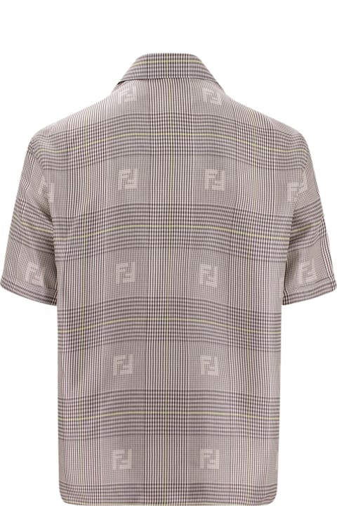 Fendi Sale for Men Fendi Prince Of Wales Silk Shirt