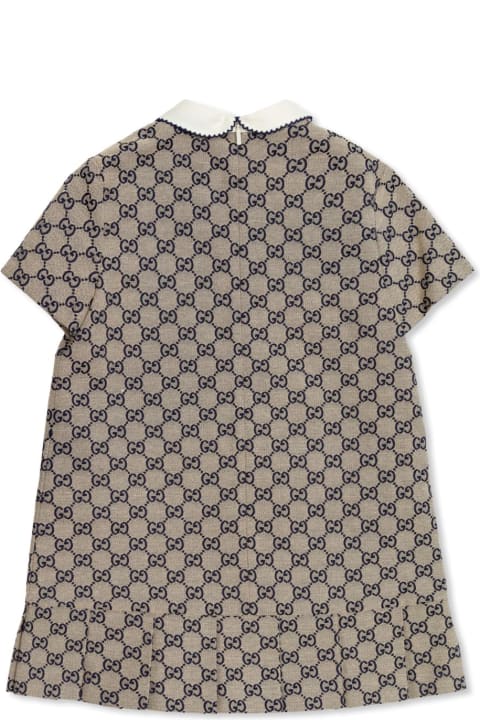 بدلات لـ أولاد Gucci Gucci Kids Dress With Gg Pattern