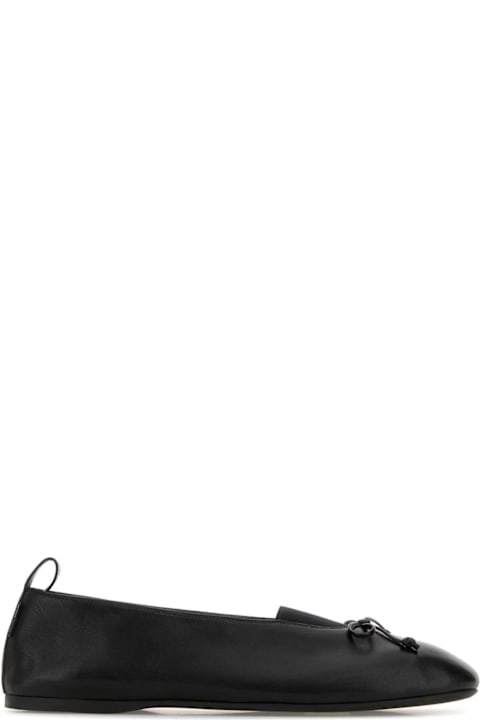 Miu Miu Black Nappa Ballerinas