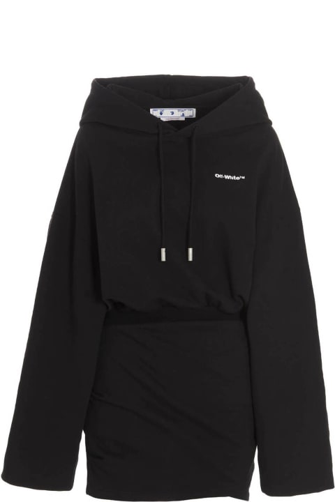 Logo Embroidery Hooded Dress
