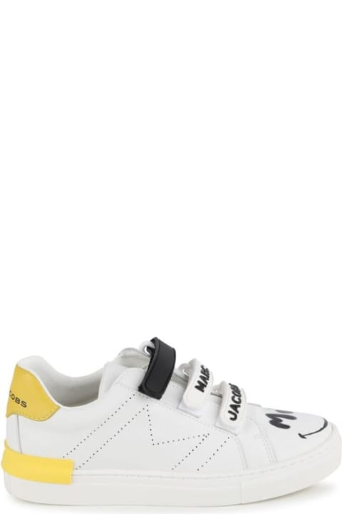 Marc Jacobs Shoes for Boys Marc Jacobs White Low Top Sneakers With Print In Leather Boy