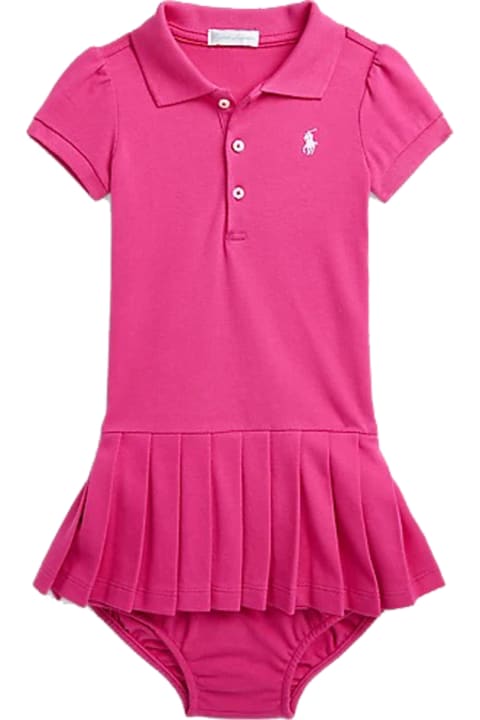 Ralph Lauren for Kids Ralph Lauren Pleated Pique Polo Dress With Culotte