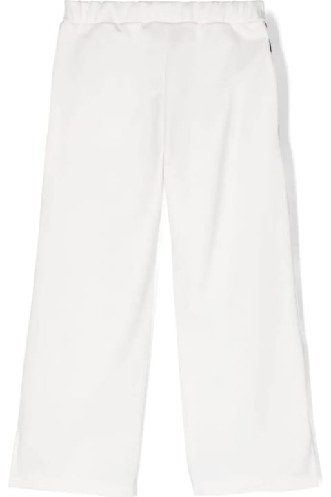 Fashion for Kids Pucci Straight White Joggers With Purple/multicoloured Iride Print On Sides