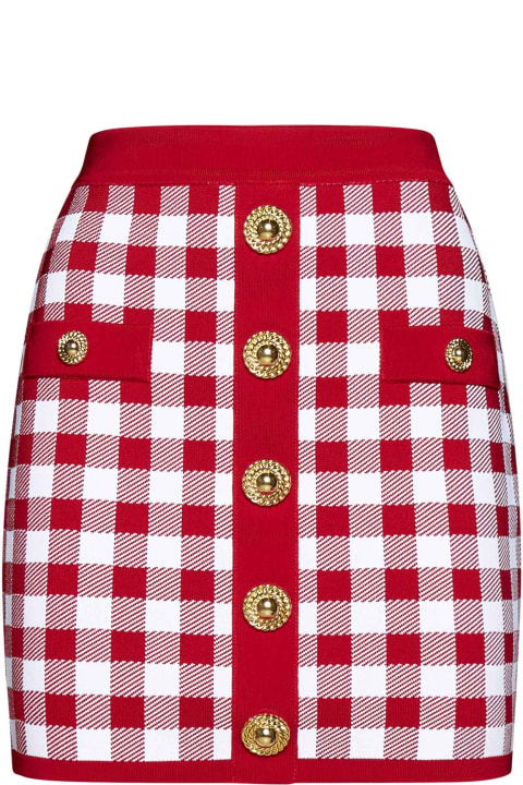 Balmain Women Balmain Viscose-blend Knit Miniskirt