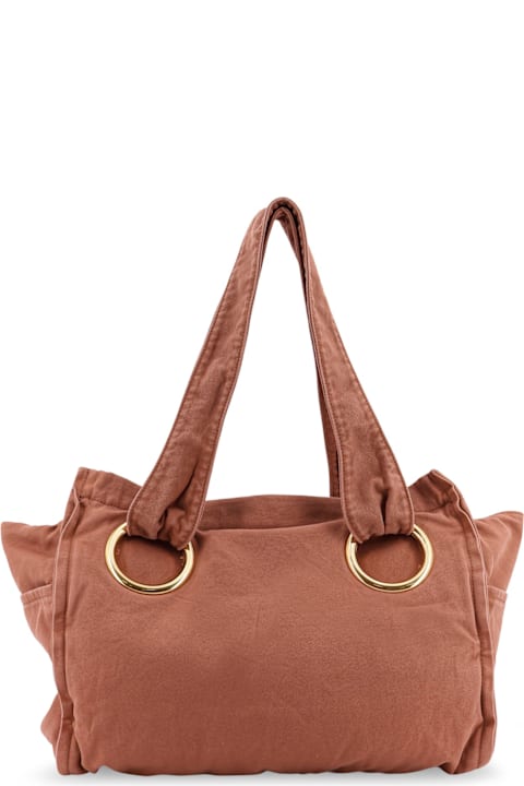 أدوات منزلية Chloé Chloé Plage Washed Cotton Shoulder Bag