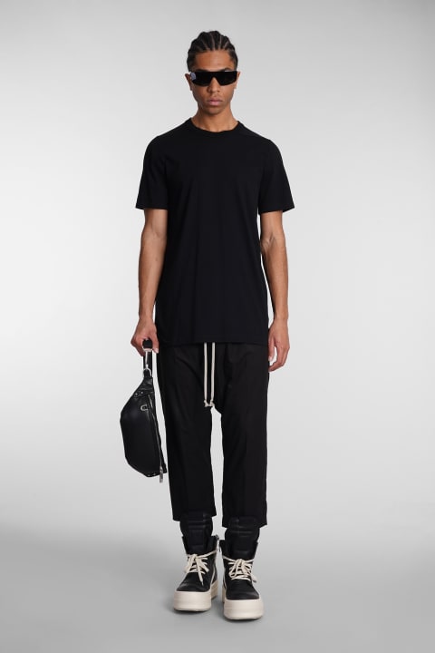 Rick Owens Pants for Men Rick Owens Drawstring Cropped Pants In Black Cotton