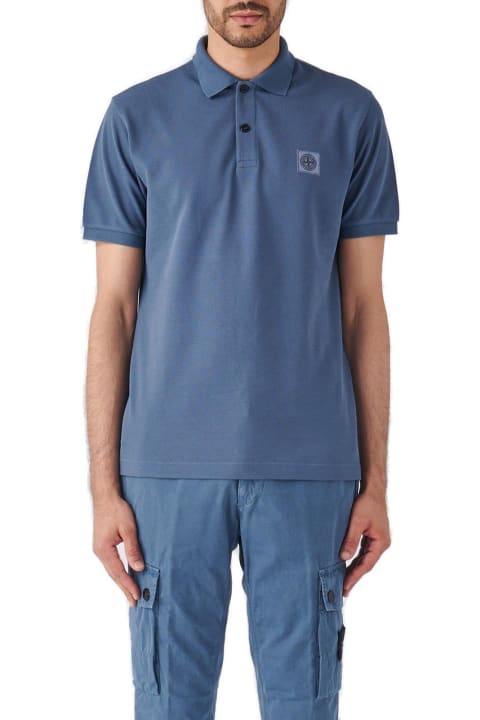 Stone Island for Men Stone Island Compass-patch Short-sleeved Polo Shirt