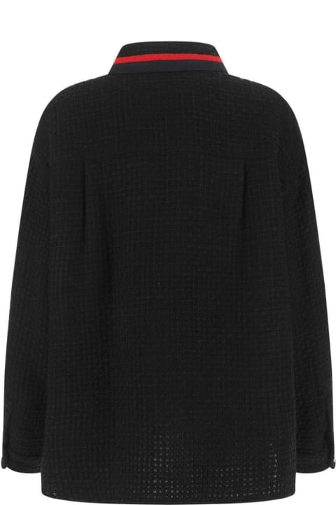 Miu Miu Coats & Jackets for Women Miu Miu Striped Trim Tweed Jacket