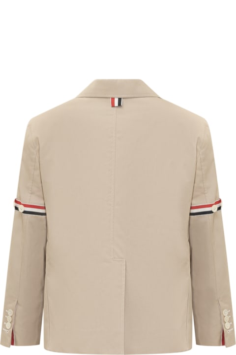 ウィメンズ Thom Browneのコート＆ジャケット Thom Browne 'cropped Sack Patch Pocket Sportcoat' Blazer